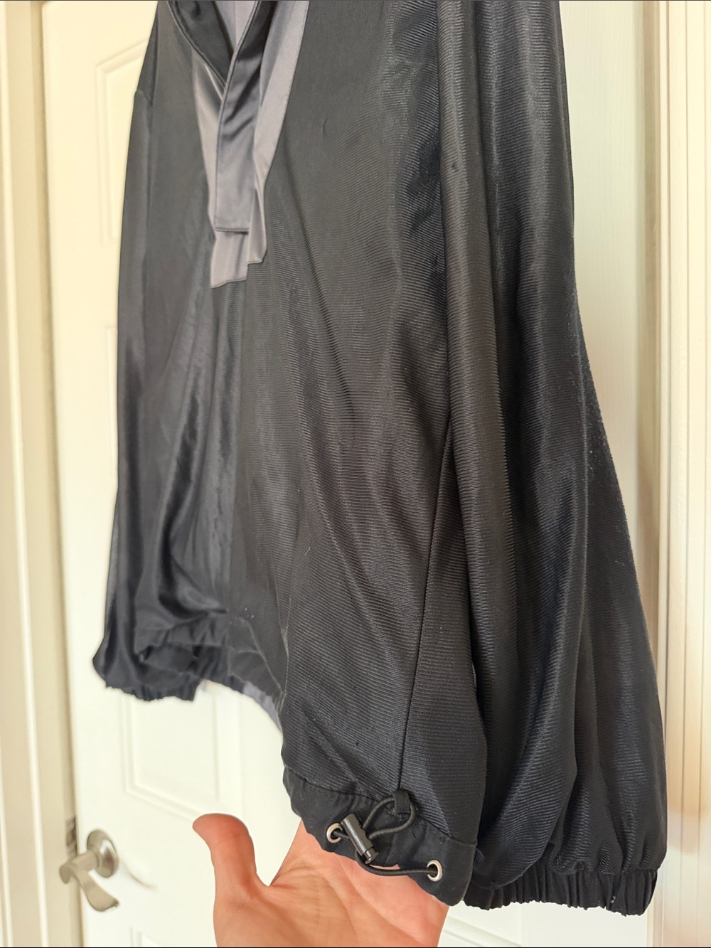 Men's Lightweight Half-Zip Shirt Jacket - Black & Gray - Picture 7 of 10